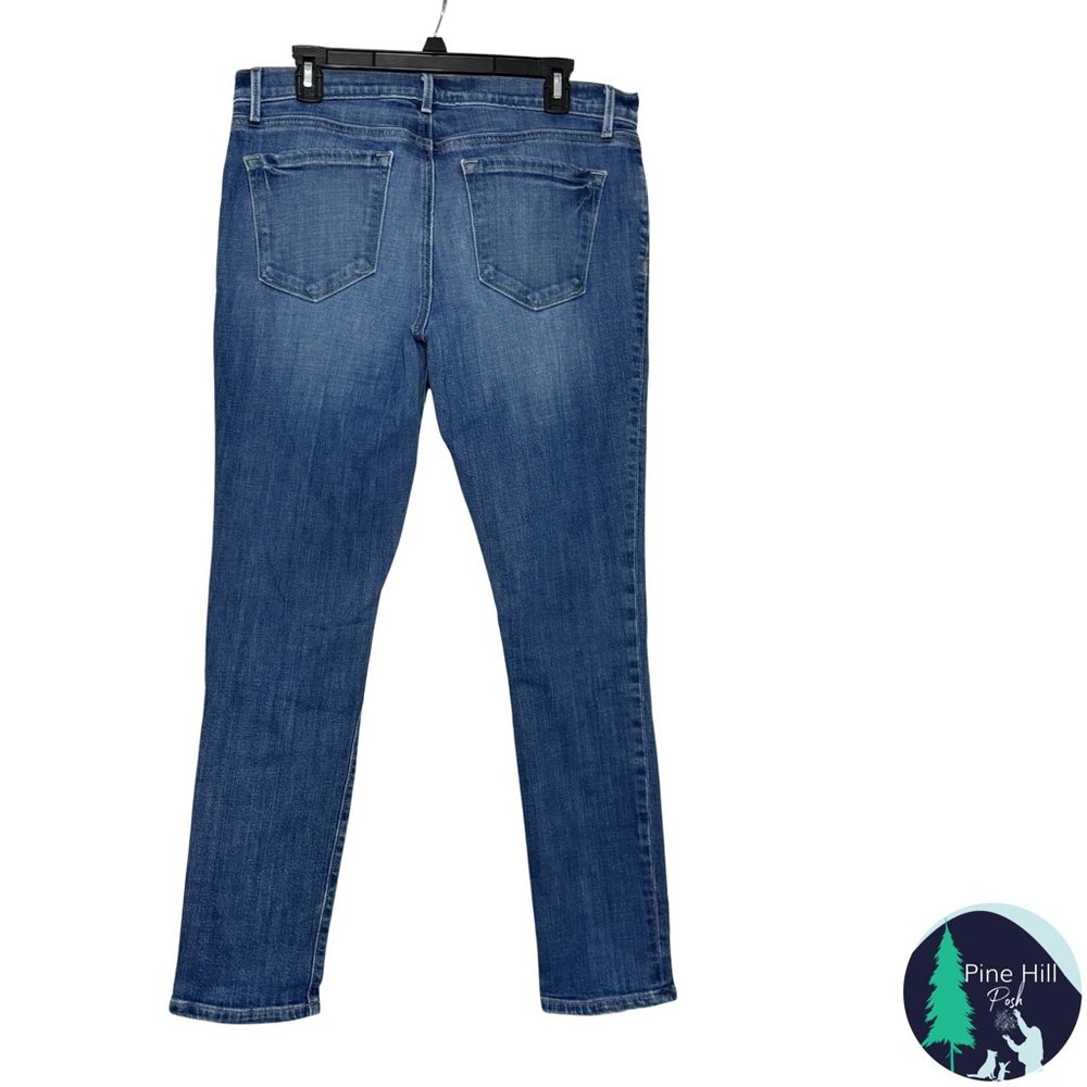 Ann Taylor Loft Relaxed Skinny Jeans Womens 30 / 10 Blue Medium Wash Mid-rise - Picture 2 of 6